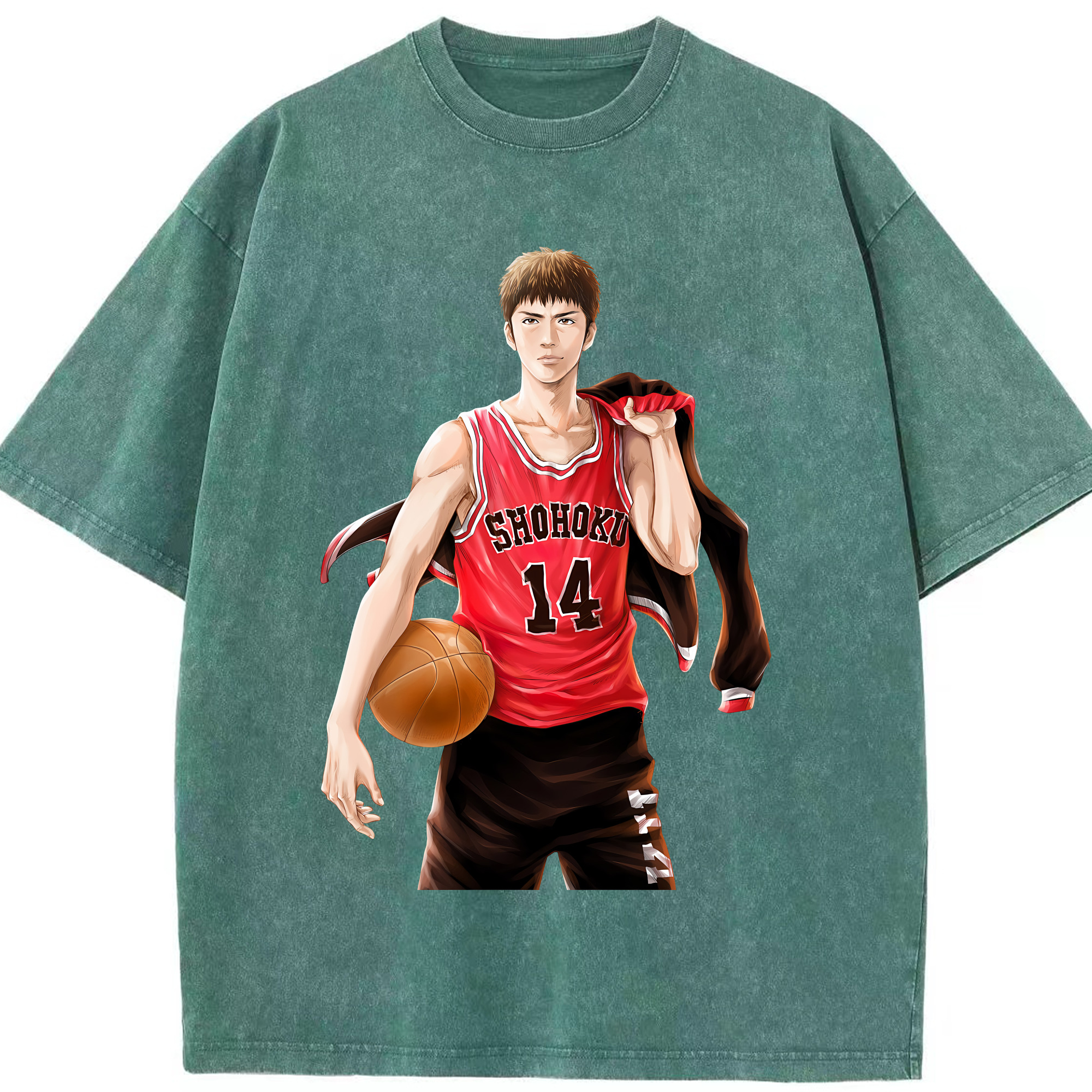 （画像用） SLAM DUNK／スラムダンク 綿100% ヴィンテージ風 半袖Tシャツ（フロントプリント）
